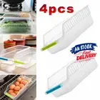 4x Container Organizer for Drink Storage Box Plastic Refrigerator Eggs Icebox