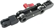 Magic Arm Mount Bracket Adapter Tripod Holder 1/4 Inch Screw with Dual Ball Head for Hero 13 and Hero All Series Sport Action Camera (Red,L133mm)