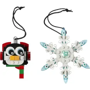 樂高 LEGO 積木 耶誕系列 聖誕樹 裝飾 企鵝和雪花 40572W
