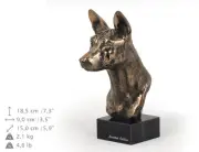 Basenji, dog bust marble statue, ArtDog Limited Edition, AU