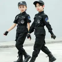 在飛比找ETMall東森購物網優惠-兒童警服警察服男童特種兵套裝警裝備幼兒園軍人衣服特警服軍裝