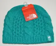 the north face youth girls kokomo green cable minna beanie small