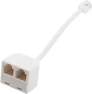uxcell Phone Line Splitter, RJ11 6P4C Male to Female Socket Extension Cable Telephone Adapter Splitter for Landline, 2 Way Duplex Cell Phone Jack Line Converter for Modem, Fax Machine