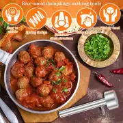 Falafel Scoop Stainless Steel Falafel Meatball Maker Spring Design Falafel~-