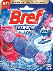 [Bref] Blue Active Flower, Rim Block Toilet Cleaner, 50g