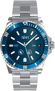 TECHMADE Niah Neptune Smart Watch, Men's Digital Watch, Luxury Smart Watch, Elegant Rolex Design, AMOLED Display, Health Monitoring and Notifications, Calls, Notifications, SOS Function