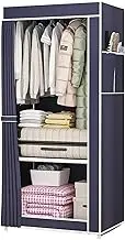 Canvas Wardrobe Fabric Wardrobe Simple Assemble Storage Wardrobe Multi Layer Clothing Cabinet Bedroom Dustproof Foldable Cloth Hanger