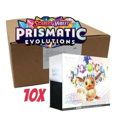 Prismatic Evolutions Case 10 ETB’s Factory Sealed