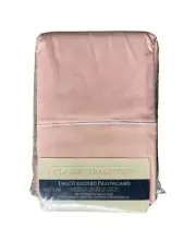 New Vintage JCPenney Percale Orange Peach Pillow Case Standard Set Of 2 USA