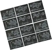 Kisangel 12Pcs Multicolored Scratch Paper Crafts World City Nocturne DIY Drawing and Painting Scratchboard Postcards for Creative Art and Learning