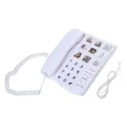Clear Sound White Landline Phone Telephone With Big Buttons, Hands