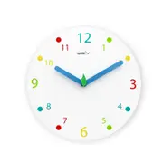 Fashion Creative Color Modern Solid Wood Wall Clock Simple Clock Mute Bedroom Living Room Clock-12 inches