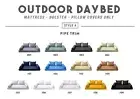 STYLE 4 Piped Trim Mattress Bolster Pillow for Daybed Porch Swing |COVERS ONLY|