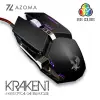 AZOMA KRAKEN1 電競滑鼠 有線 光學 USB2.0 黑 尼龍編織 4檔dpi調節 8鍵含滾輪