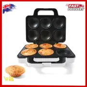 Electric Pie Maker 6 Pies Machine Non Stick Tarts Quiches Meat Apple Cooker