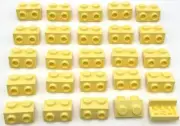 Lego 25 New Bright Light Yellow Bracket 1 x 2 - 1 x 2 Pieces