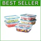 Stylish 5-Pack 8.5-Cup Food Storage Containers - Dishwasher, Microwave Safe