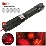 650nm Adjustable Focus Red Laser Pointer Pen Visible Beam Dot Light W/ Battery
