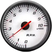 ZFGVGNMTYA 60mm Tachometer Boost Vacuum Water Temp Oil Temperature Oil Press Voltage Air Fuel Ratio EGT Gauge Black Case GPS Speedometer Car Tachometer(Tachometer)