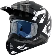 AFX 0110-7147 FX-17 Helmet - Attack - Matte Black/Silver - 2XL