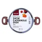 Clevinger 24cm Forged Aluminium w/Lid 4 Layer Round Non-Stick Casserole Black