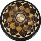 Round Marble coffee Table Top Inlay Work Handicraft luxurious Table Home Decor