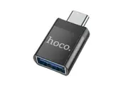 ?Hoco UA17 USB-C Male to USB-A Female OTG Adapter - Black