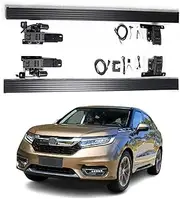 MOMOAU Auto Retractable Electric Running Boards Compatible with 2016-2019 Honda CRV - 2-Pack Aluminum Alloy Side Steps with Multi-Color LED Lights, True Flush Mount