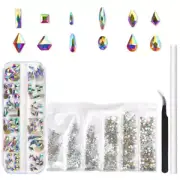 DIY Nail Crystal Rhinestones+Flat Back Round Rhinestones+Picking Up Pen+Tweezer