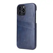 For iPhone 13 Pro Max Case Deluxe Leather Wallet Back Shell Slim Cover Blue