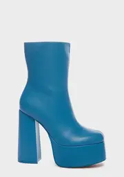 [Koi Footwear] Steel Blue Lexus Platform Boots
