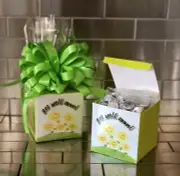 Get Well Soon Chocolate Hershey's Kisses Gift Basket-Box With Green Bow