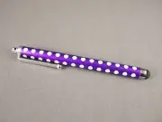 Purple White polka dots stylus pen for touch screen smart phone tablet
