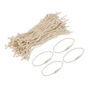 Polyester Rope Hang Tag String Snap,Lock,190mm,1mm,200 Pcs,Beige