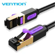 Vention ICDBF Cat7 SFTP Patch Cable - 1m - Black Shielded [ICDBF]