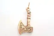 Viking Axe Solid 375 9ct Gold Handmade