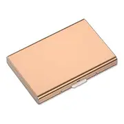 [Rimilak] Metal Credit Card Holder, Mini Credit Card Wallet RFID Blocking Slim Metal Hard Case for Women Men, Rose Gold, Bohemian