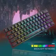 60% Mechanical Gaming Keyboard Mini Portable with Rainbow RGB Backlit