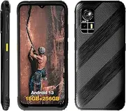 [AGM] H6 Smart Phone Unlocked, Rugged Android Phone Octa-Core T606, 16GB+256GB, 6.56" 90Hz HD+ Touchscreen, NFC/GPS, Fingerprint/Face Unlock, 4G Dual SIM for T-Mobile ONLY