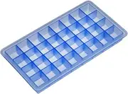[Lurch] 10470 Ice Cube Maker Long Drink for 32 Ice Cubes (2 x 2 cm) Made of 100% BPA-Free Premium Platinum Silicone, Ice Blue