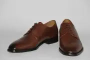 HUGO BOSS Dress Shoes, Mod. Lisbon_Derb_prgr, Size 42 / US 9, Medium Brown