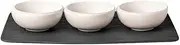 [Villeroy & Boch] NewMoon Set of dip Dishes, Set of Small Bowls for dips or Finger Food, 4 Pieces, Premium Porcelain, White, Dishwasher Safe