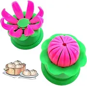 Goeielewe 2-Pack Steamed Stuffed Bun Making Mold, Pastry Pie Steam Bun Dumpling Maker Mould, Empanada Mold Kitchen Tool Baking Accessories - 1.7 Inch Small Mini Size (Random Color)