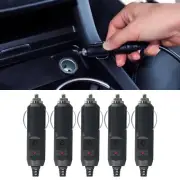 New Durable Cigarette lighter plugs Set Socket W/Fuses DIY Kit Red LED