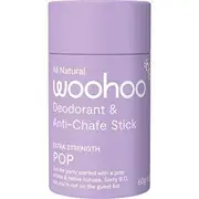 Woohoo Body Deodorant & Anti-Chafe Stick Pop - Extra Strength 60g