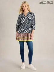 White Stuff Blue Marta 100% Cotton Tunic (W22630) | $127