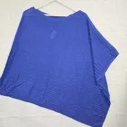 Talbots Women's Plus Blue Cape Size 2X / 3X Royal Blue