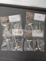 NWT Target Bullseyes Playground Half Moon Gold Knobs, 4 sets of 2