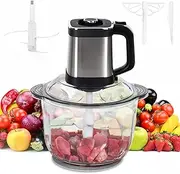 [ADVWIN] Electric Food Processor,5L Meat Grinder & Vegetable Chopper with Knob Switch & 600W Motor, Food Chopper with Dual-Layer 4-Blade for Meat, Nuts, Fruits & Veggies