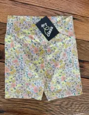 Girls Art Class Cotton/spandex Bicycle Shorts Sz S 6/6X Floral NEW